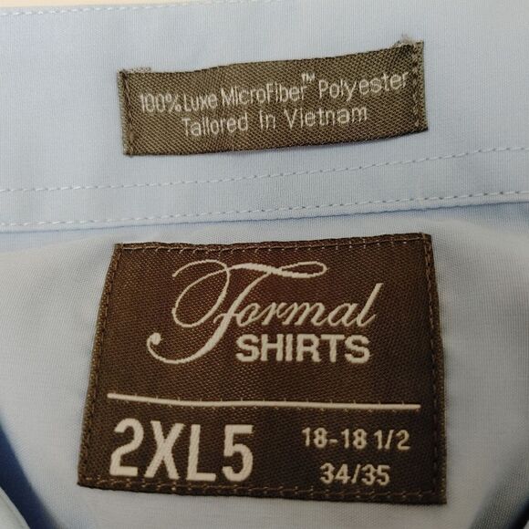 MEN'S REGULAR FIT LUXE MICROFIBER SPREAD COLLAR DRESS SHIRT. - Picture 5 of 5